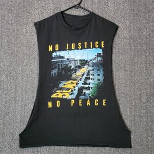 No Justice No Peace Black Lives Matter BLM T-Shirt M Sleeveless I Can't Breathe